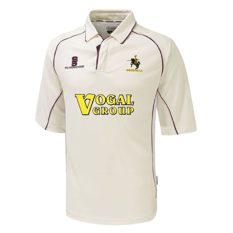 Nassington CC - Premier 3/4 Sleeve Maroon Trim Shirt