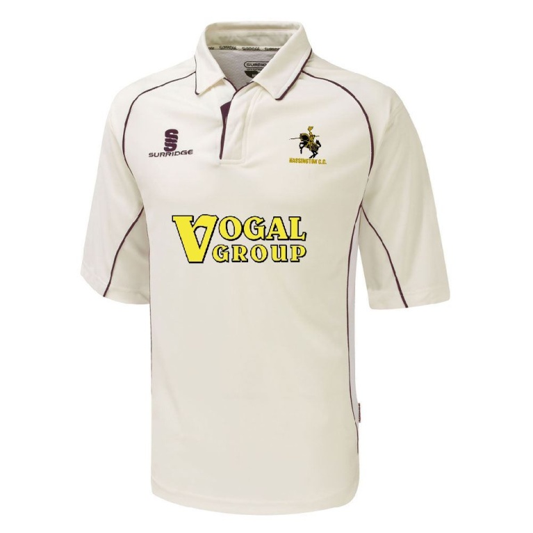 Nassington CC - Premier 3/4 Sleeve Maroon Trim Shirt