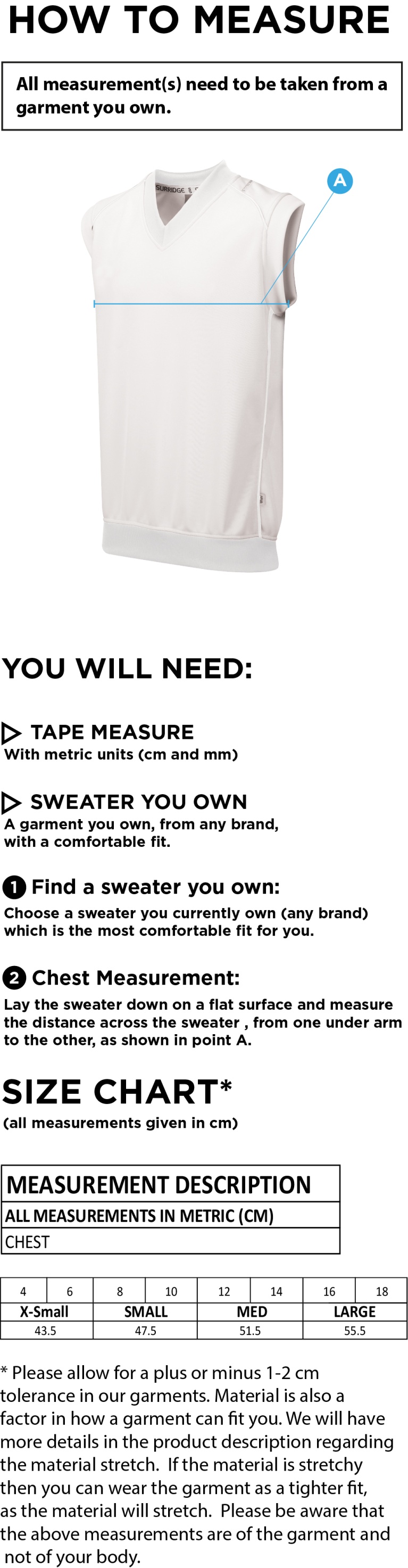 NASSINGTON CC BLAST SLEEVELESS WOMENS SWEATER-Ivory - Size Guide