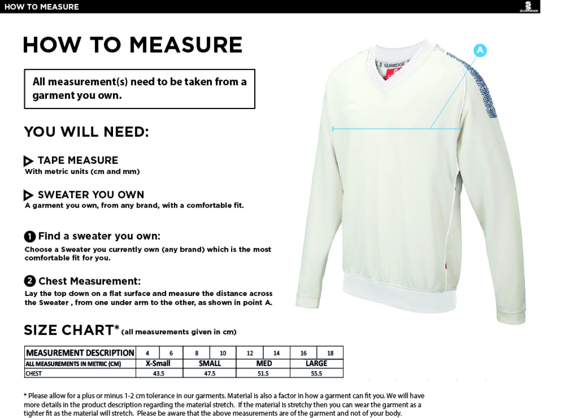 NASSINGTON CC BLAST LONG SLEEVE WOMEN'S SWEATER - Ivory - Size Guide
