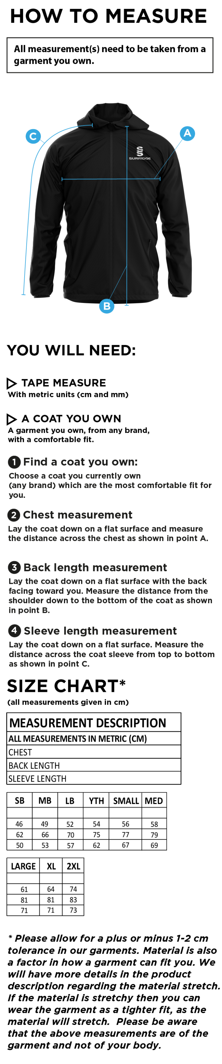 NASSINGTON CC Dual Elite 1/4 Zip Hoody / Rain Jacket : Navy - Size Guide